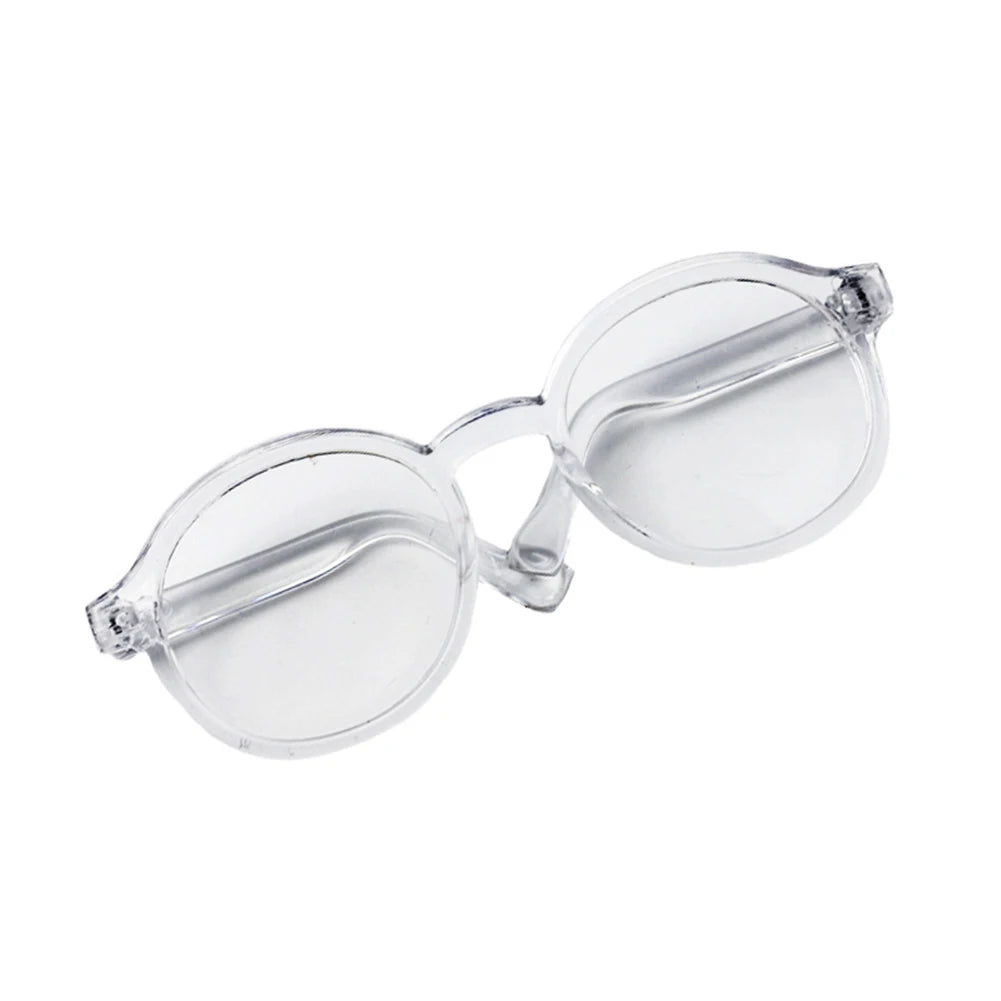 Mini Round Glasses for Labubu Dolls – Clear