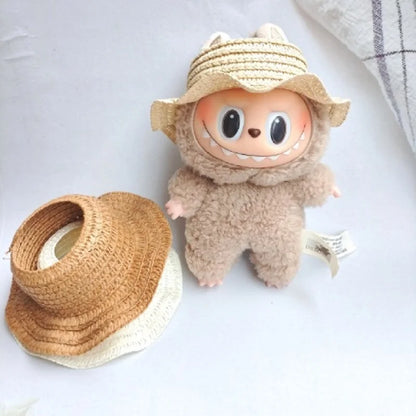 Straw Hat for Labubu Dolls