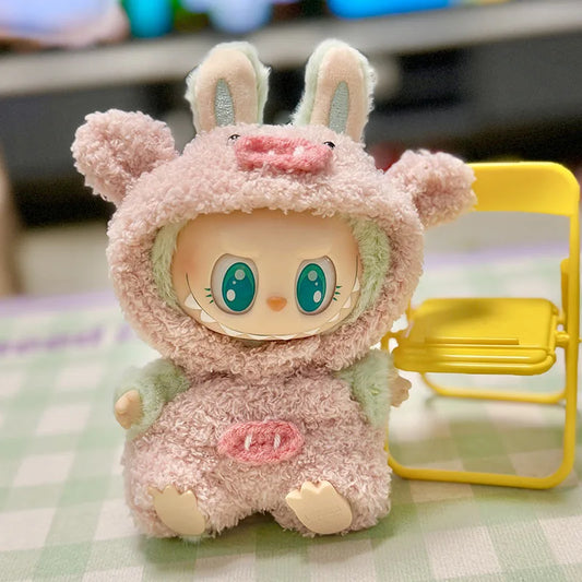 Labubu Piggy Plush Hoodie Outfit 🐷