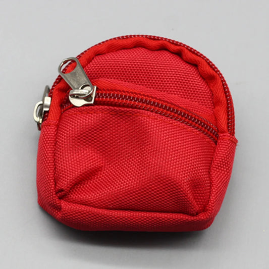 Mini Canvas Backpack for Labubu – Red