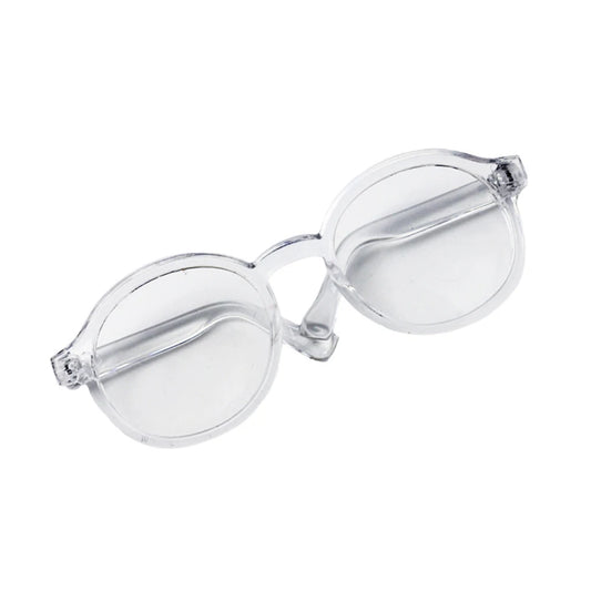 Mini Round Glasses for Labubu Dolls – Clear