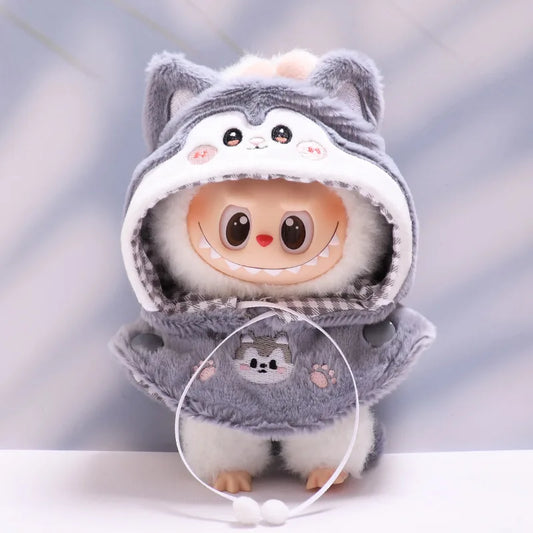 Labubu Outfit – Cute Husky Hoodie Set 🐺