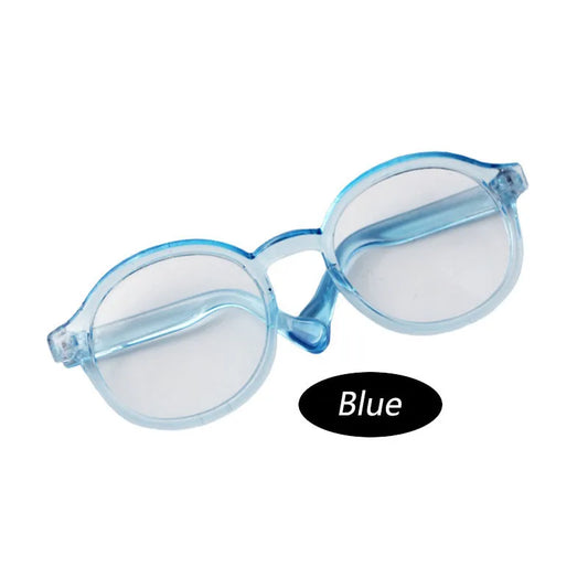 Round Glasses for Labubu Dolls – Blue