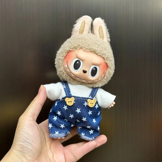 Labubu Starry Denim Overalls Outfit ✨