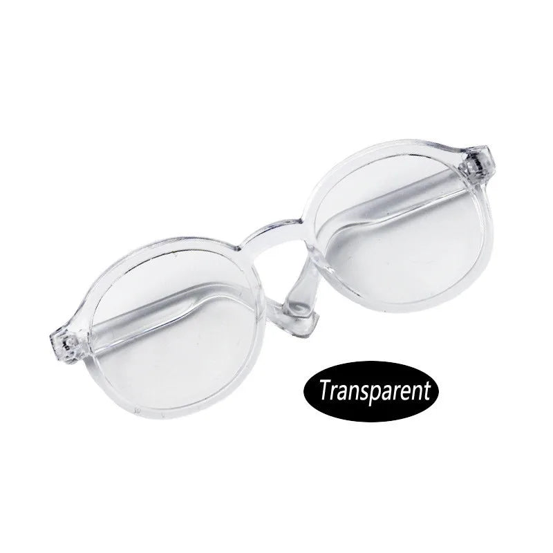 Round Glasses for Labubu Dolls – Transparent