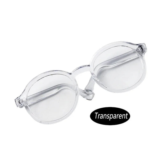 Round Glasses for Labubu Dolls – Transparent