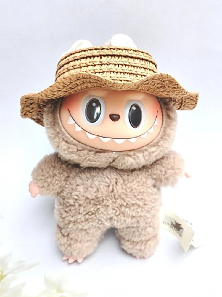 Straw Hat for Labubu Dolls