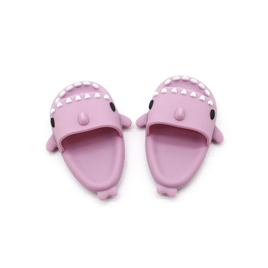 Shark Slippers for Labubu Dolls – Purple