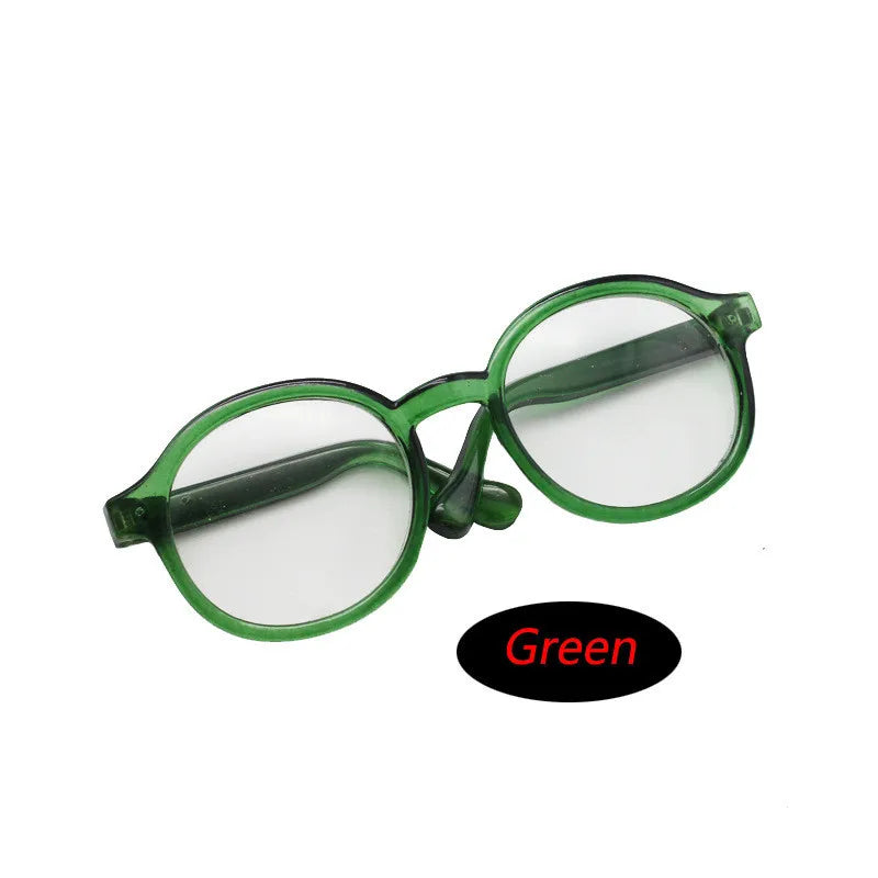 Round Glasses for Labubu Dolls – Green