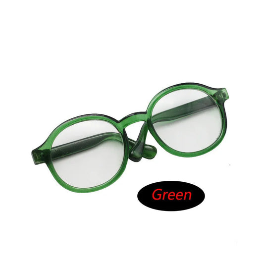Round Glasses for Labubu Dolls – Green