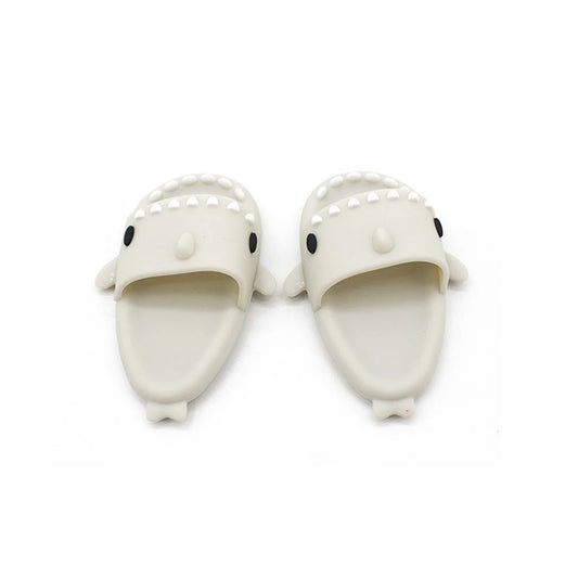 Shark Slippers for Labubu Dolls – Gray