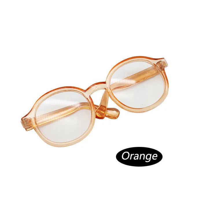Round Glasses for Labubu Dolls – Orange