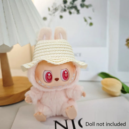 Straw Hat for Labubu Dolls