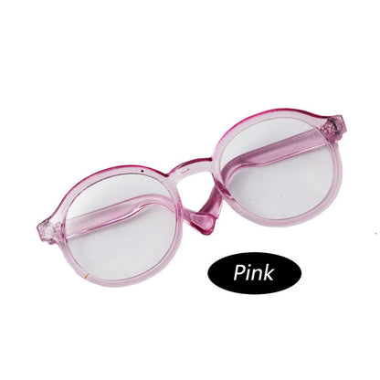 Round Glasses for Labubu Dolls – Pink