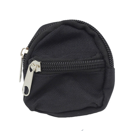 Mini Canvas Backpack for Labubu – Black