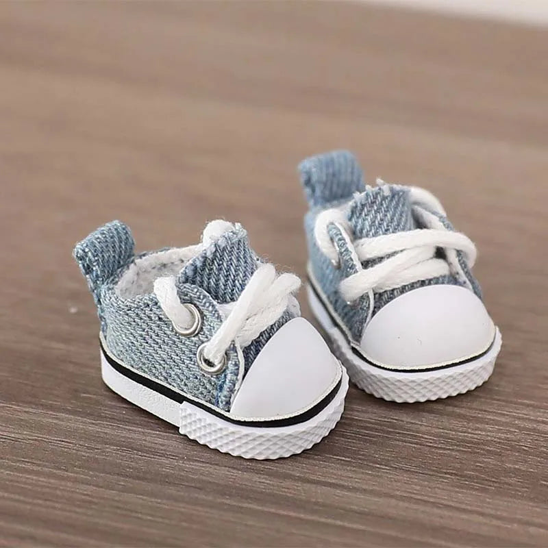 Labubu Sneakers – Blue Canvas