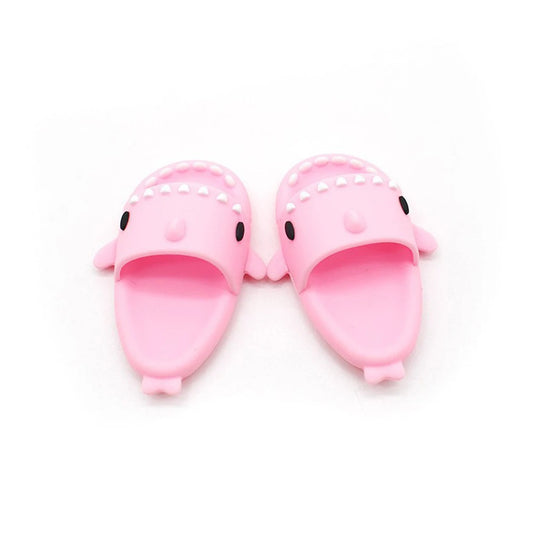 Shark Slippers for Labubu Dolls – Pink