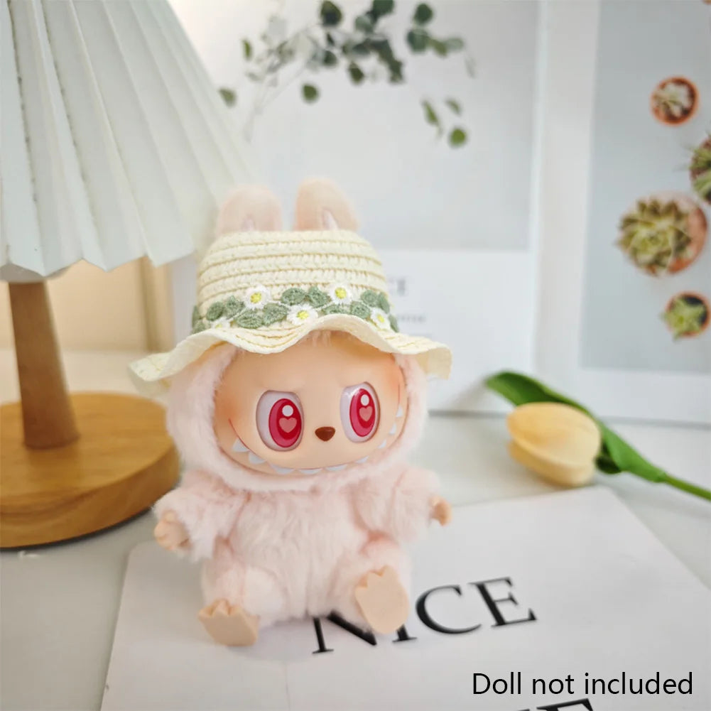 Straw Hat for Labubu Dolls