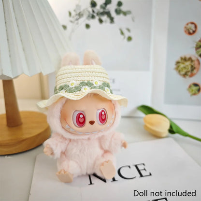 Straw Hat for Labubu Dolls