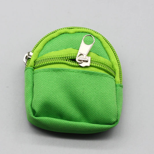 Mini Canvas Backpack for Labubu – Green