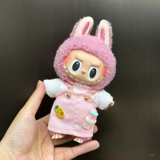 Labubu Outfit – Sweet Pink Overalls Set