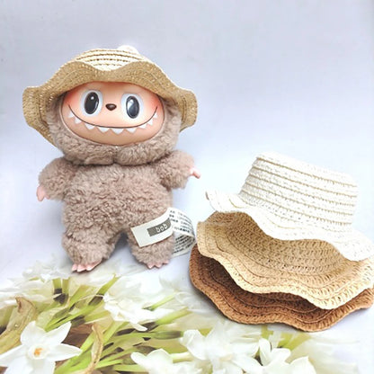 Straw Hat for Labubu Dolls