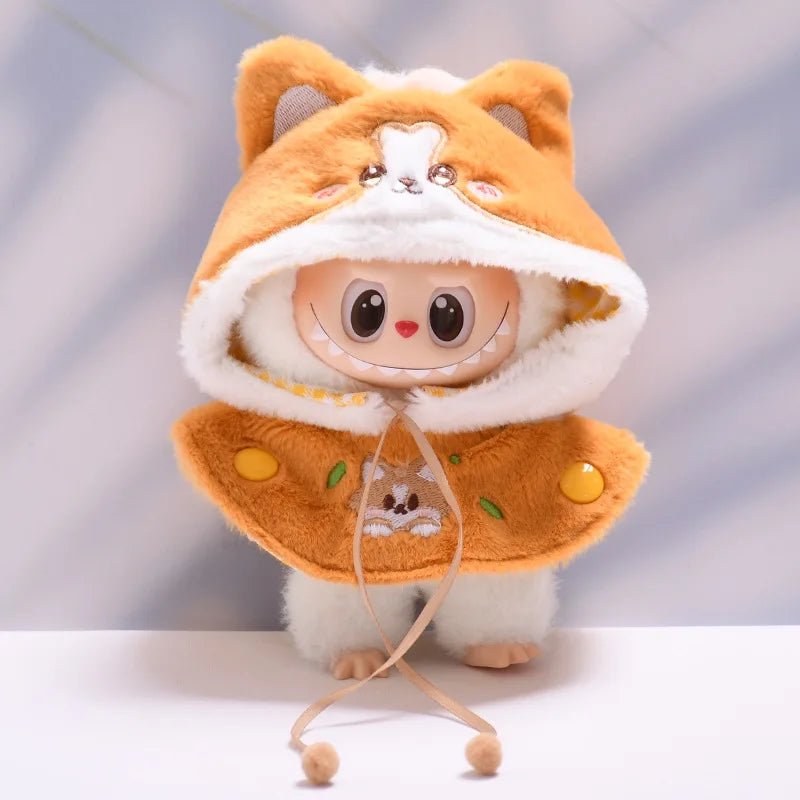 Labubu Clothes – Shiba Style Cloak 🦊