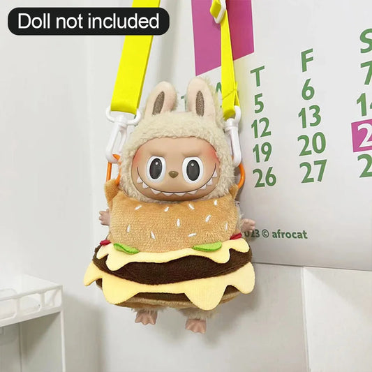 Labubu Clothes – Cute Hamburger Outfit Costume for 15-17cm Doll