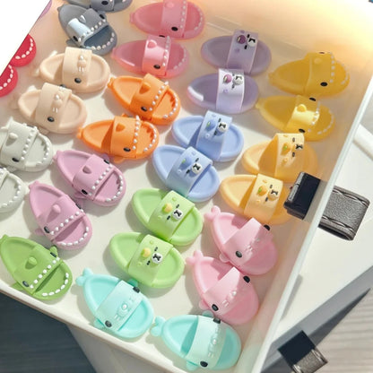 Shark Slippers for Labubu Dolls – Gray