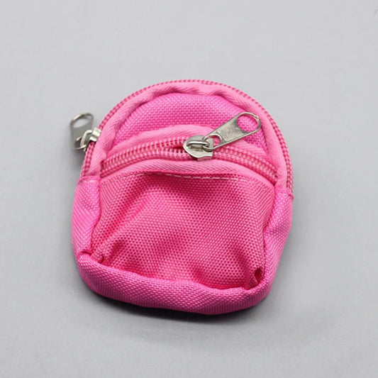 Mini Canvas Backpack for Labubu – Vibrant Pink