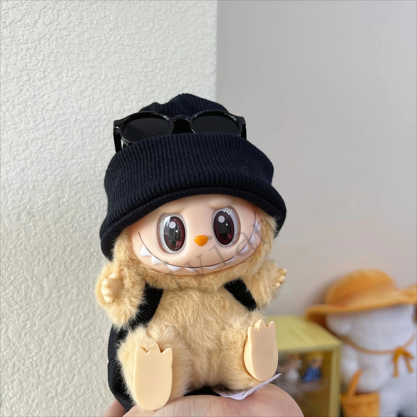 Labubu Beanie Hat Accessory – White Knit Cap
