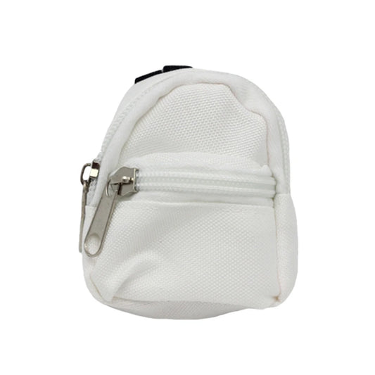 Mini Canvas Backpack for Labubu – White