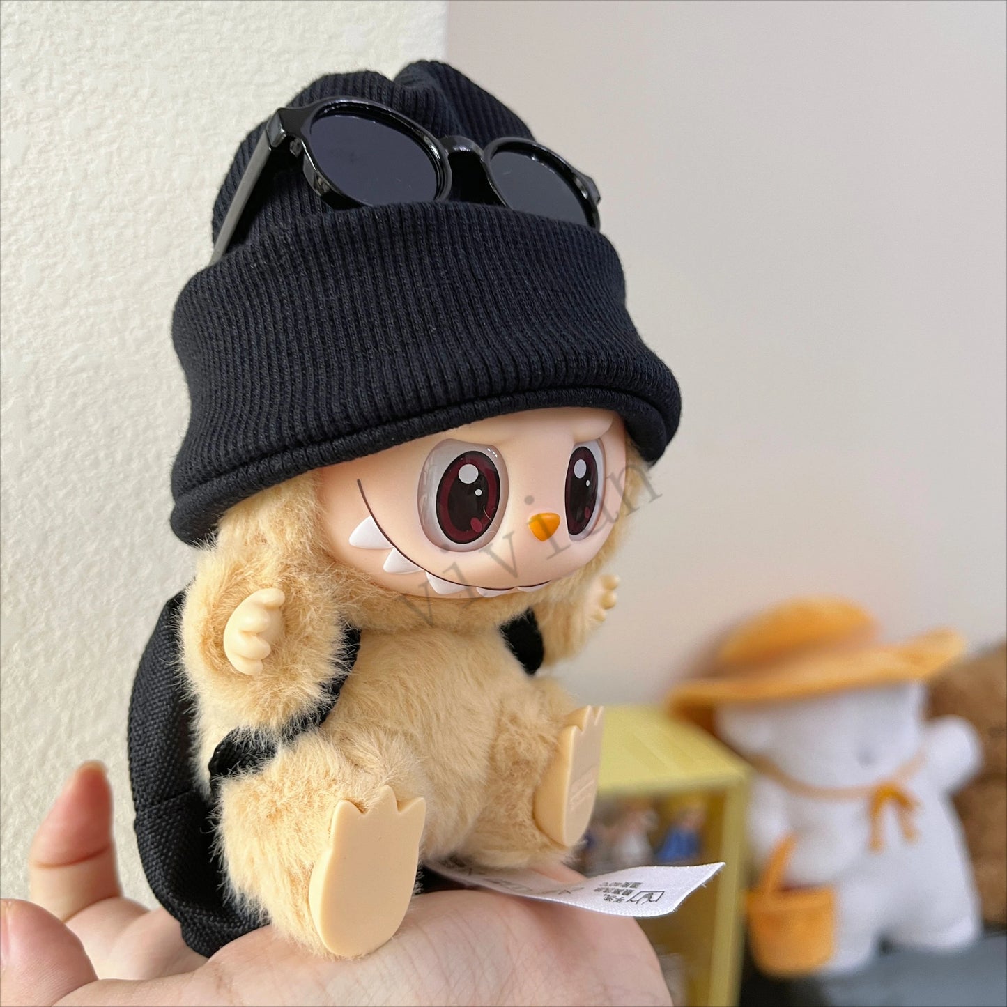 Labubu Beanie Hat Accessory – Black