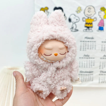 Snuglii Cozy Pink Sleepy Labubu Outfit (17cm Dolls)