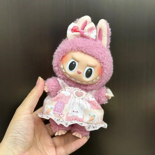 Labubu Outfit – Pink Bunny Dress with Matching Bow
