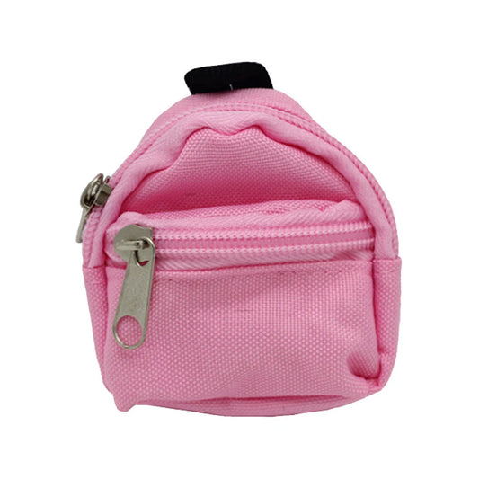 Mini Canvas Backpack for Labubu – Pink
