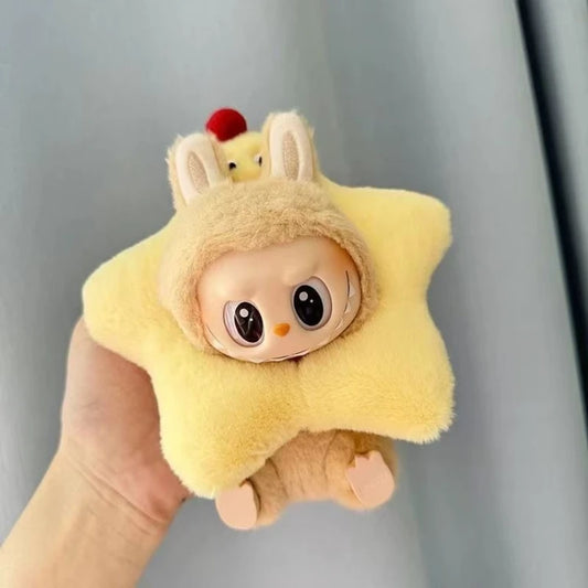 ⭐ Labubu Star Plush Outfit – Cute Yellow Star Costume for 17cm Dolls