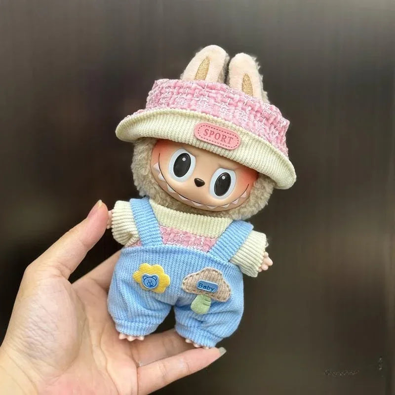 Labubu Outfit – Sporty Overalls Set with Hat