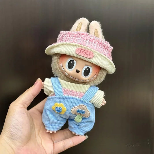 Labubu Outfit – Sporty Overalls Set with Hat
