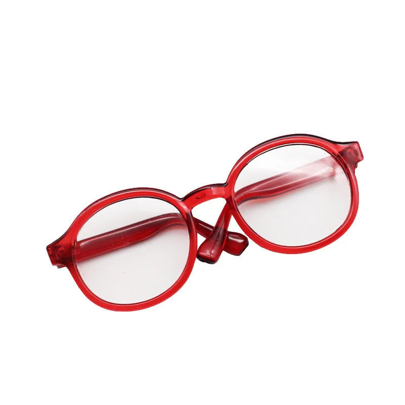 Round Glasses for Labubu Dolls – Red