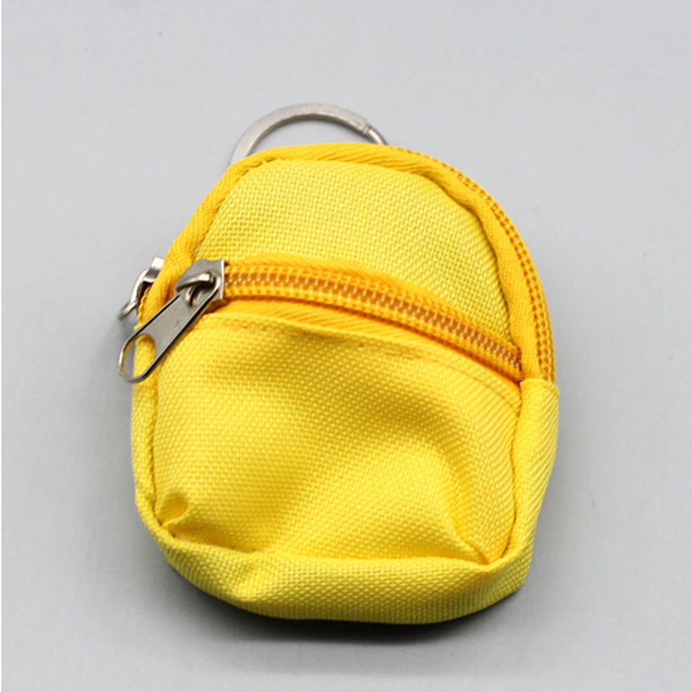 Mini Canvas Backpack for Labubu – White