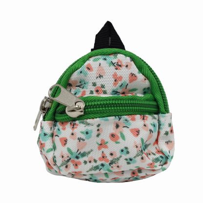 Mini Canvas Backpack for Labubu – White