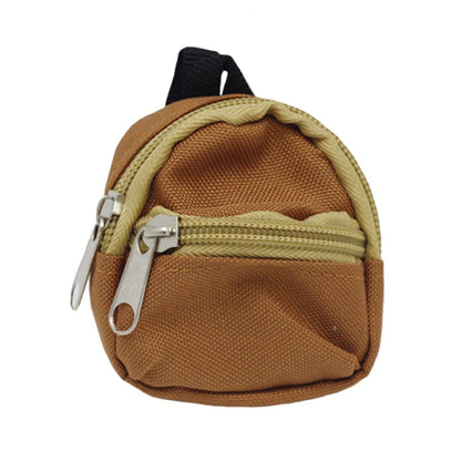 Mini Canvas Backpack for Labubu – White